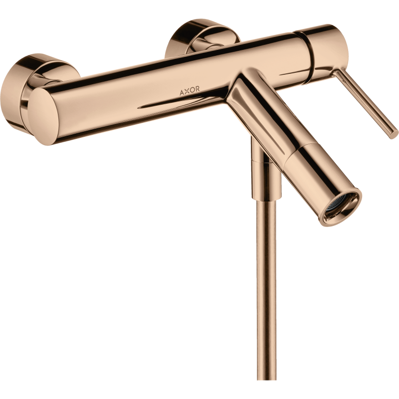 Jednouchwytowa bateria wannowa z uchwytem Pin, natynkowa Czerwony Złoty Polerowany Starck AXOR 10411300