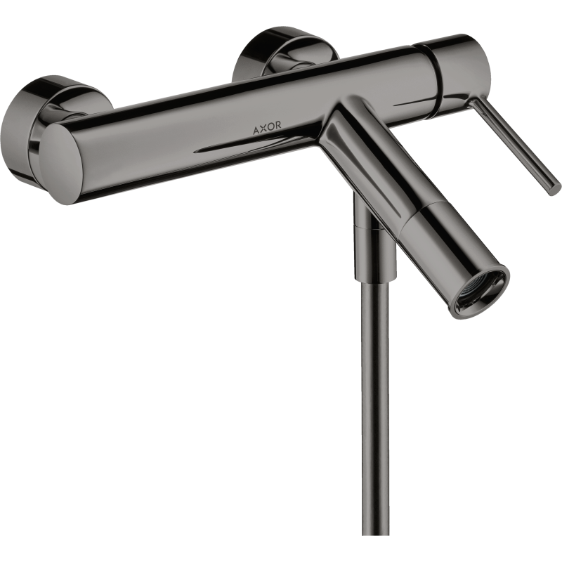 Jednouchwytowa bateria wannowa z uchwytem Pin, natynkowa Czarny Chrom Polerowany Starck AXOR 10411330