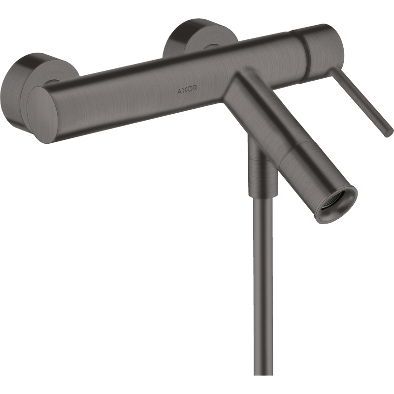 Jednouchwytowa bateria wannowa z uchwytem Pin, natynkowa Czarny Chrom Szczotkowany Starck AXOR 10411340