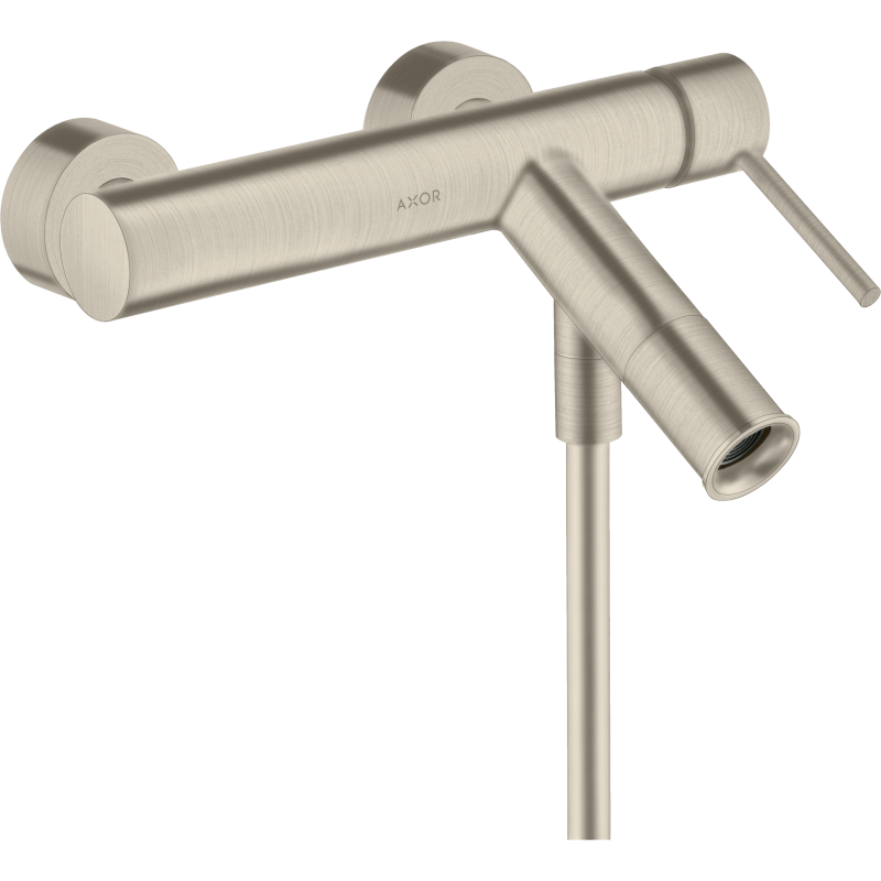 Jednouchwytowa bateria wannowa z uchwytem Pin, natynkowa Nikiel Szczotkowany Starck AXOR 10411820