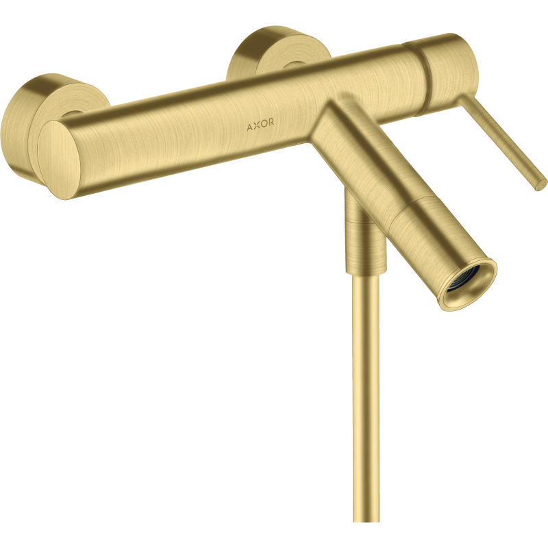 Jednouchwytowa bateria wannowa z uchwytem Pin, natynkowa Mosiądz Szczotkowany Starck AXOR 10411950