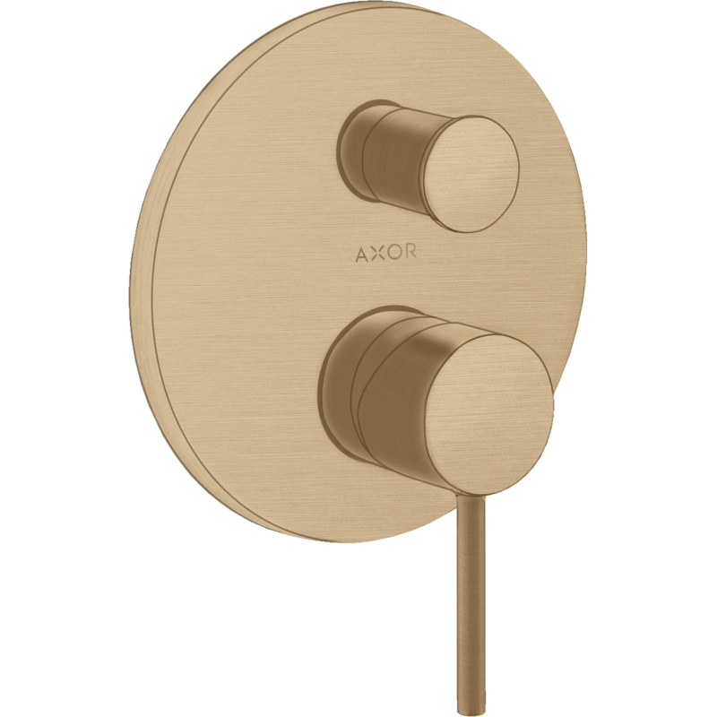 Jednouchwytowa bateria wannowa z uchwytem Pin, podtynkowa Brąz Szczotkowany Starck AXOR 10418140