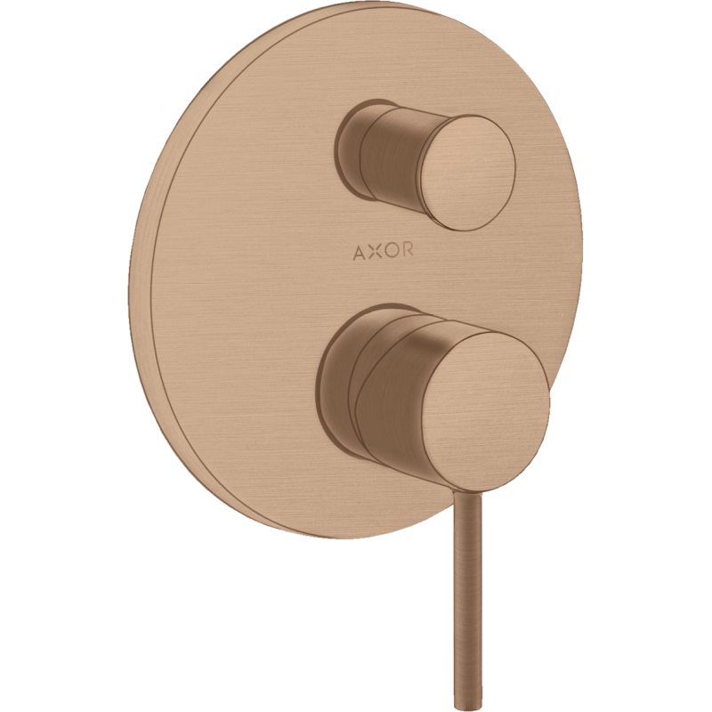 Jednouchwytowa bateria wannowa z uchwytem Pin, podtynkowa Czerwony Złoty Szczotkowany Starck AXOR 10418310