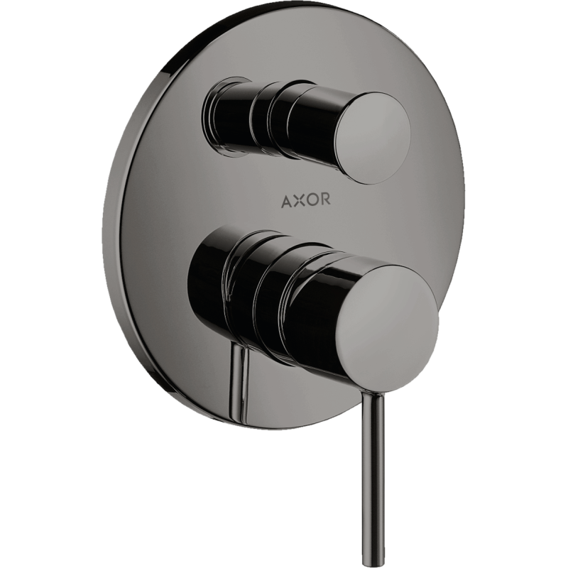 Jednouchwytowa bateria wannowa z uchwytem Pin, podtynkowa Czarny Chrom Polerowany Starck AXOR 10418330