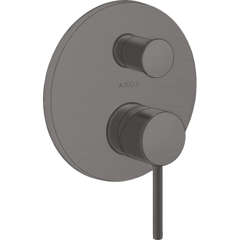 Jednouchwytowa bateria wannowa z uchwytem Pin, podtynkowa Czarny Chrom Szczotkowany Starck AXOR 10418340