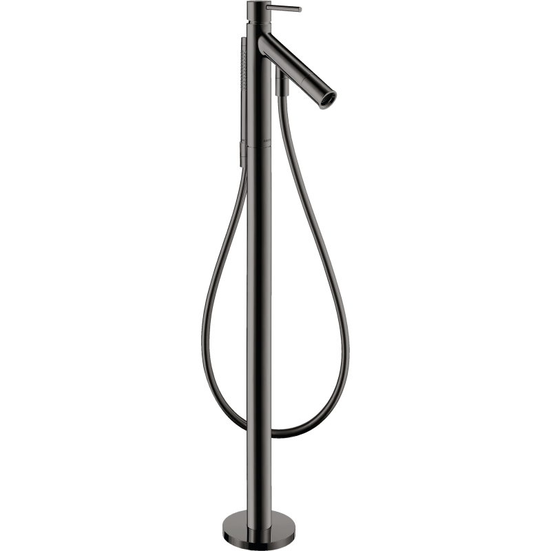 Jednouchwytowa bateria wannowa z uchwytem Pin, wolnostojąca Czarny Chrom Polerowany Starck AXOR 10456330