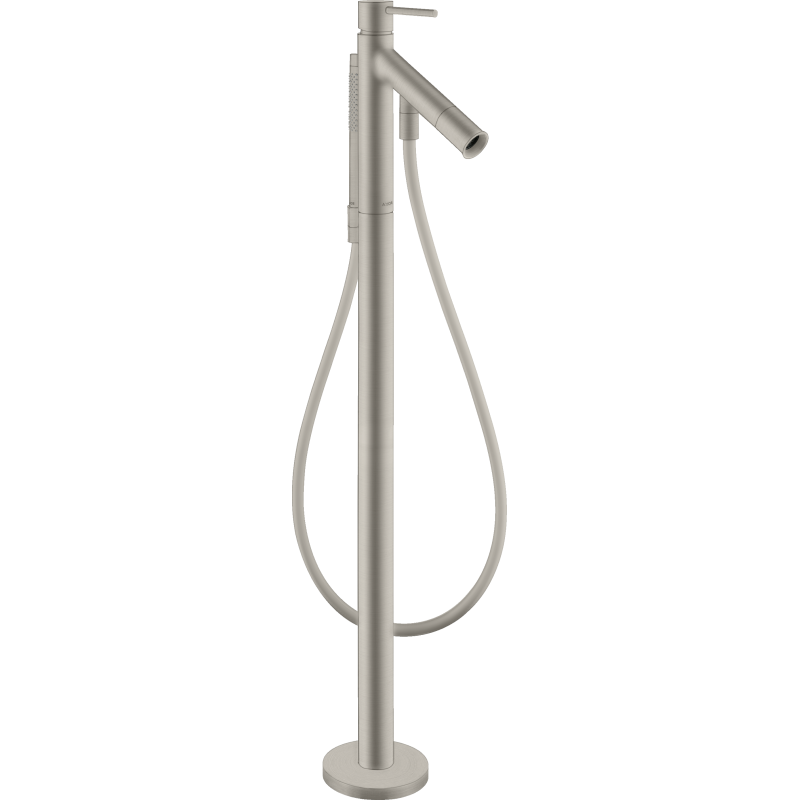 Jednouchwytowa bateria wannowa z uchwytem Pin, wolnostojąca Stal Szlachetna Optyczna Starck AXOR 10456800