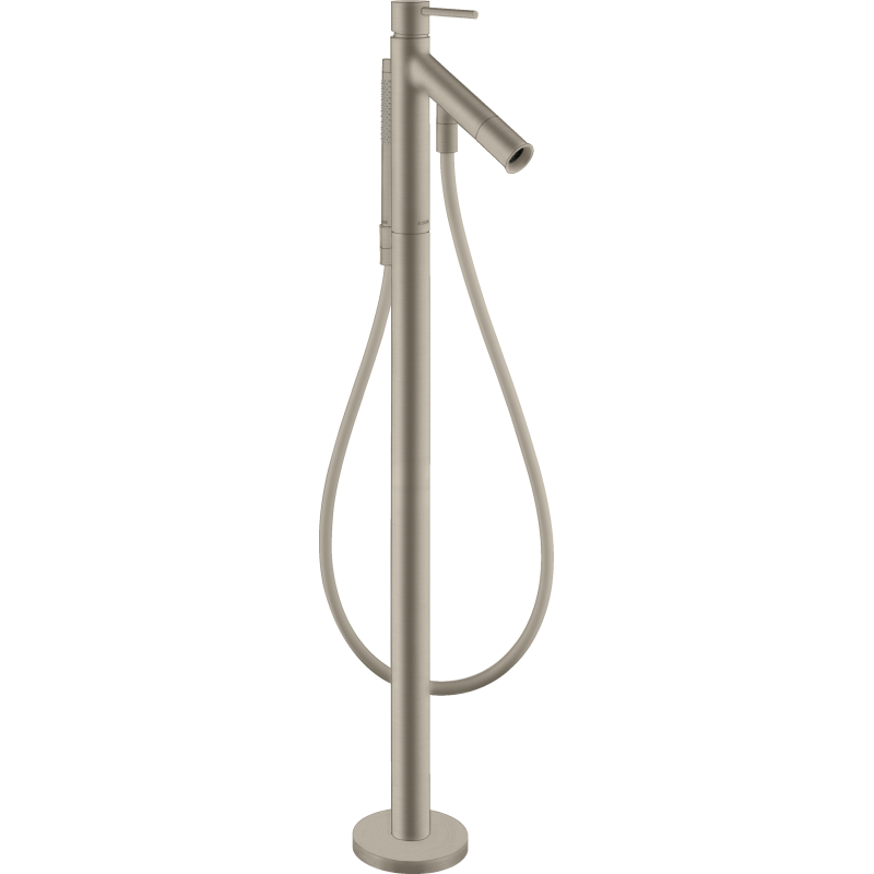 Jednouchwytowa bateria wannowa z uchwytem Pin, wolnostojąca Nikiel Szczotkowany Starck AXOR 10456820