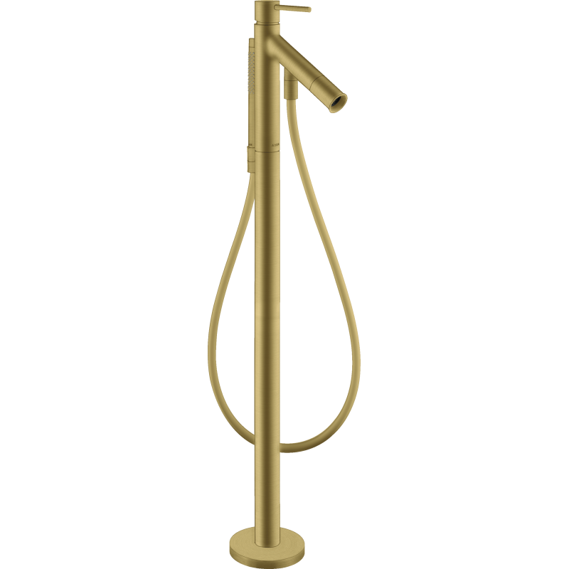 Jednouchwytowa bateria wannowa z uchwytem Pin, wolnostojąca Mosiądz Szczotkowany Starck AXOR 10456950