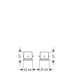 2-otworowa bateria termostatyczna na brzeg wanny z uchwytami Zero Brąz Szczotkowany Starck AXOR 10480140
