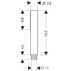Główka prysznicowa 1jet EcoSmart, Slim Brąz Polerowany Starck AXOR 10531130