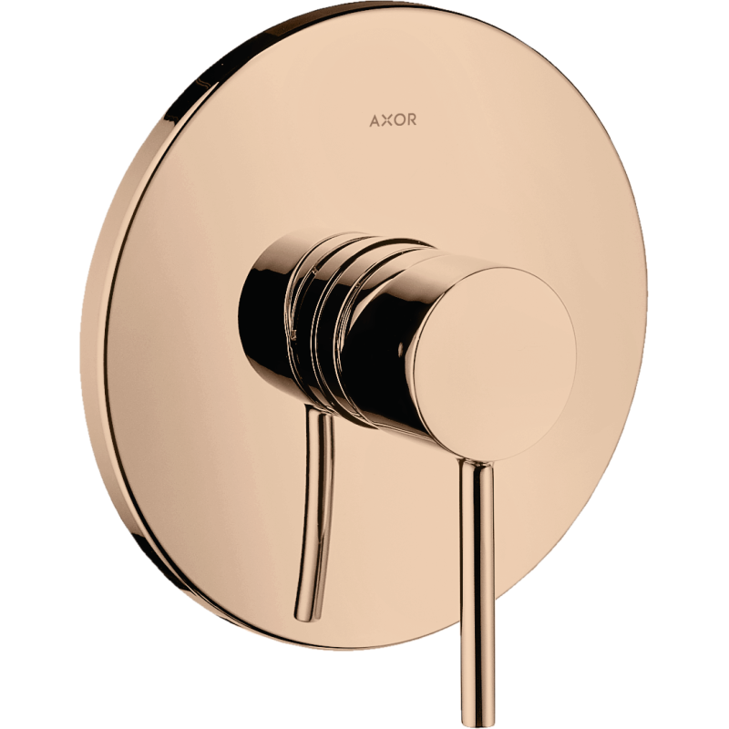 Jednouchwytowa bateria prysznicowa z uchwytem Pin, podtynkowa Czerwony Złoty Polerowany Starck AXOR 10616300