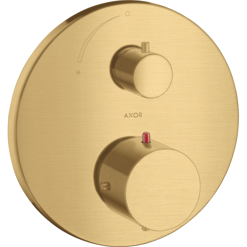 Bateria termostatyczna z zaworem odcinającym do 1 odbiornika, podtynkowa Złoty Optyczny Szczotkowany Starck AXOR 10700250