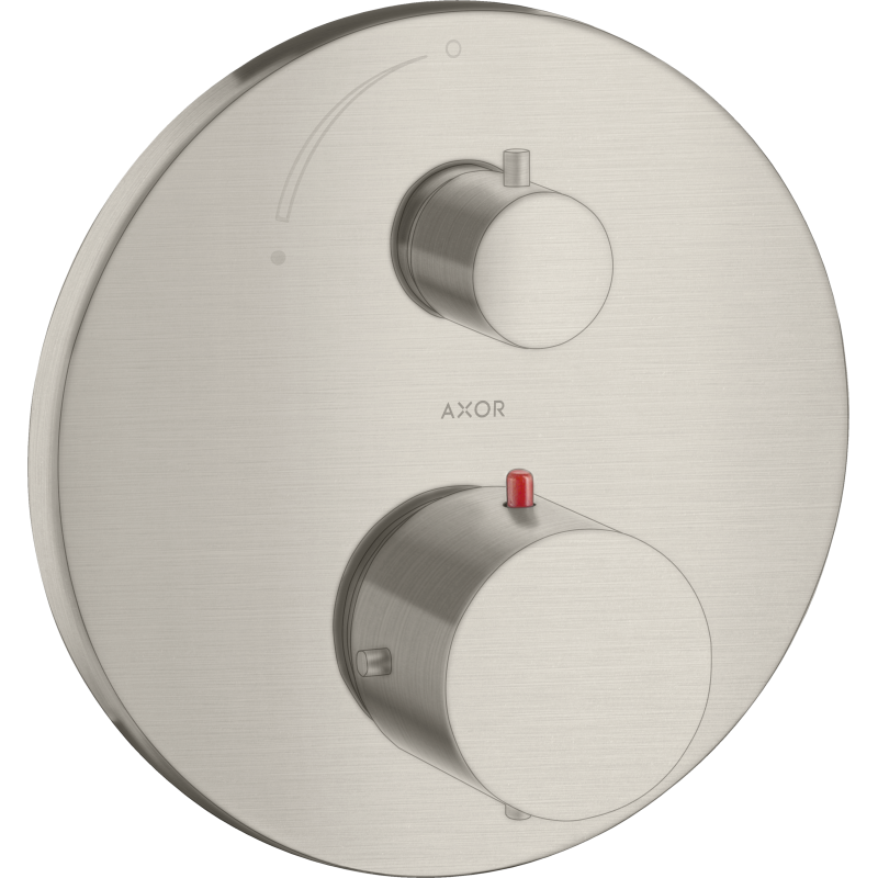 Bateria termostatyczna z zaworem odcinającym do 1 odbiornika, podtynkowa Stal Szlachetna Optyczna Starck AXOR 10700800