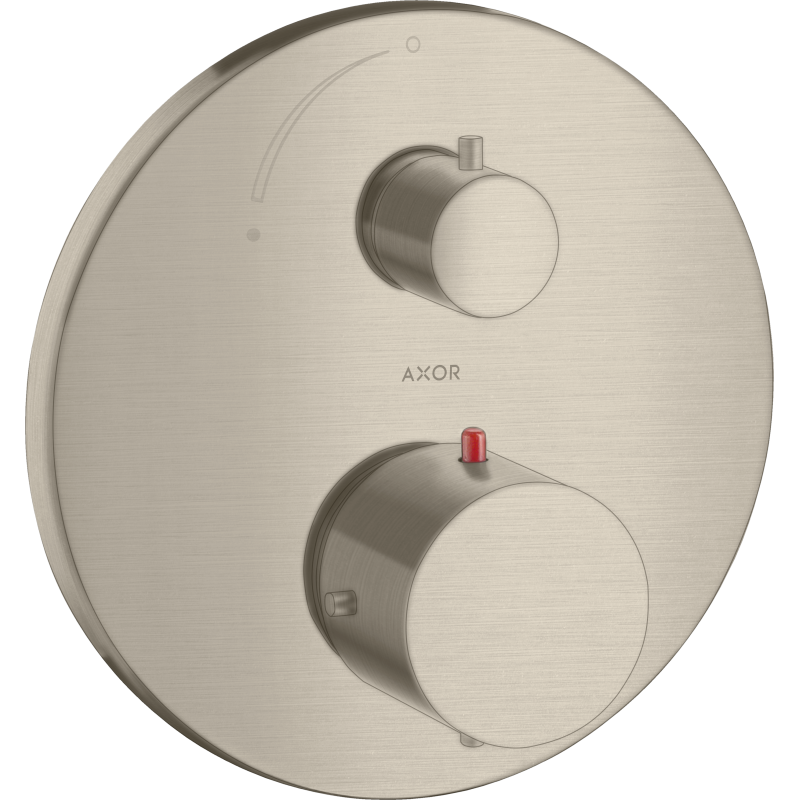 Bateria termostatyczna z zaworem odcinającym do 1 odbiornika, podtynkowa Nikiel Szczotkowany Starck AXOR 10700820