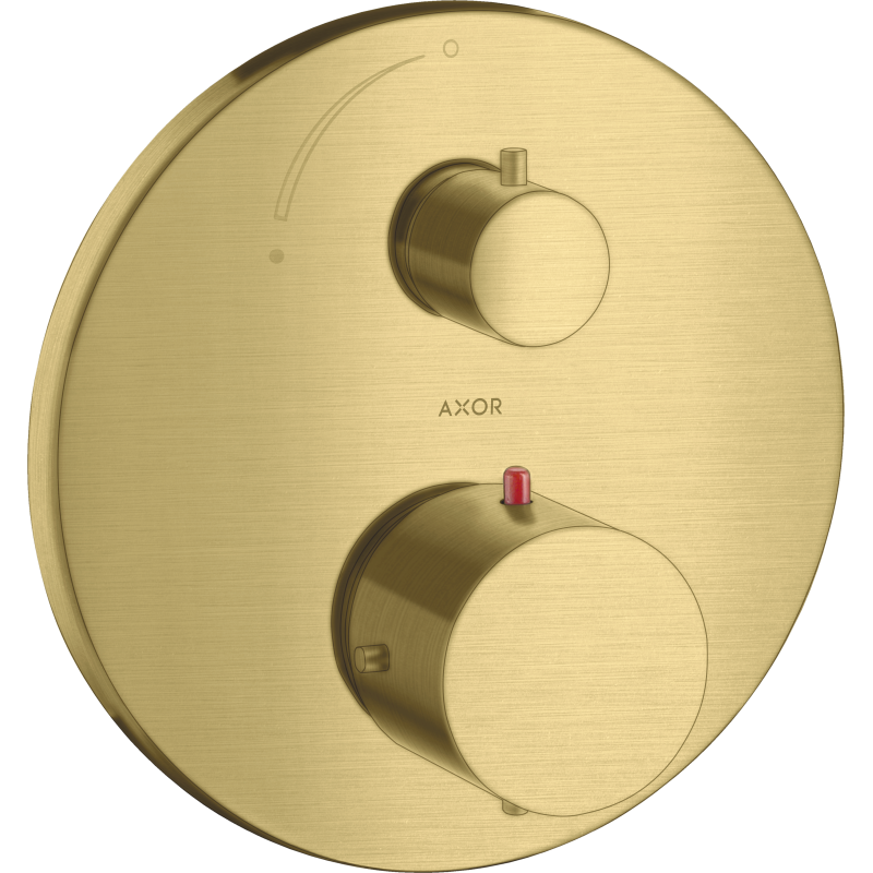 Bateria termostatyczna z zaworem odcinającym do 1 odbiornika, podtynkowa Mosiądz Szczotkowany Starck AXOR 10700950