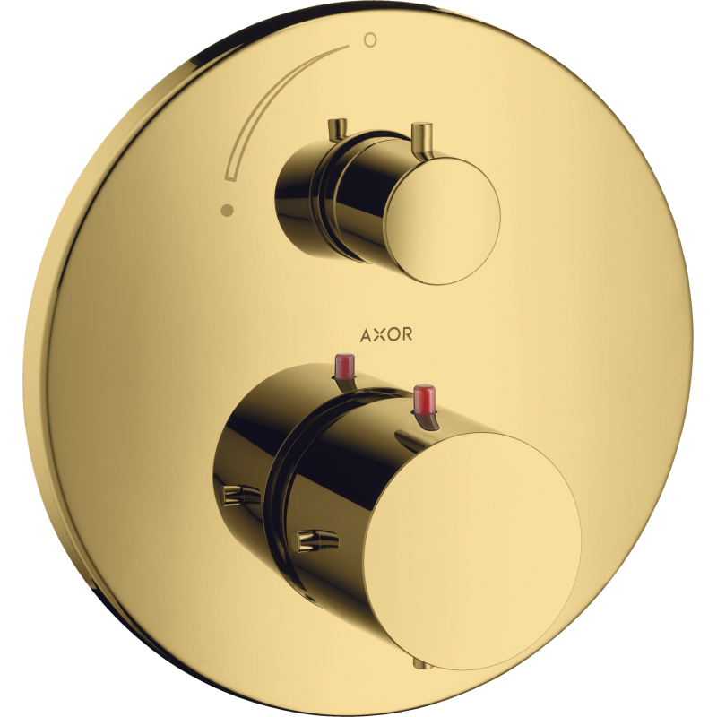 Bateria termostatyczna z zaworem odcinającym do 1 odbiornika, podtynkowa Złoty Optyczny Polerowany Starck AXOR 10700990