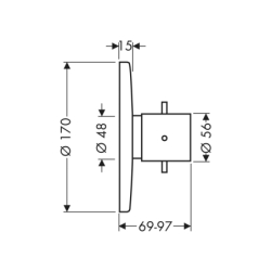 Bateria termostatyczna HighFlow, podtynkowa Złoty Optyczny Polerowany Starck AXOR 10715990