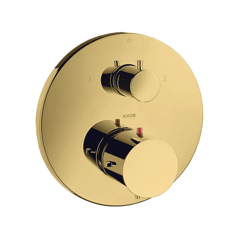 Bateria termo. z zaworem odcinająco-przełączającym do 2 odbiorników, podtynkowa Złoty Optyczny Polerowany Starck AXOR 10720990