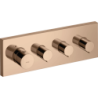 Moduł termostatyczny 360/120 do 3 odbiorników, podtynkowy Czerwony Złoty Polerowany ShowerSolutions AXOR 10751300