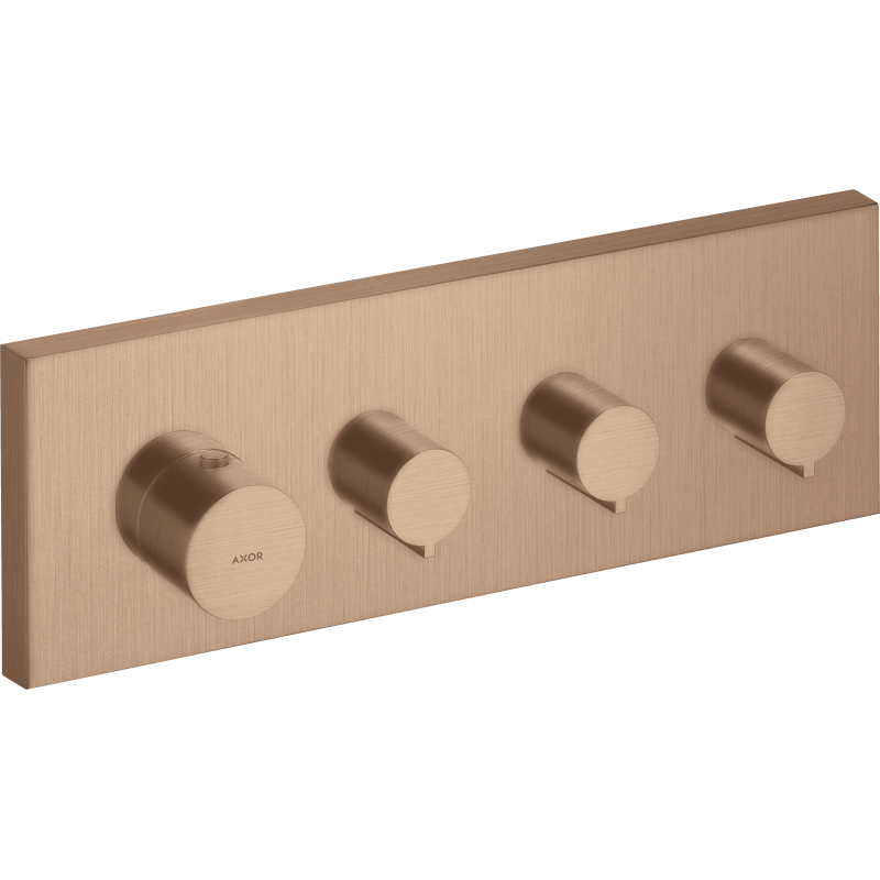 Moduł termostatyczny 360/120 do 3 odbiorników, podtynkowy Czerwony Złoty Szczotkowany ShowerSolutions AXOR 10751310