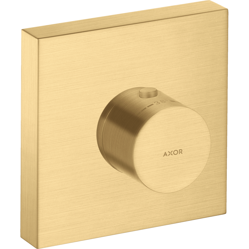 Bateria termostatyczna 120/120, kwadratowy, podtynkowa Złoty Optyczny Szczotkowany ShowerSolutions AXOR 10755250