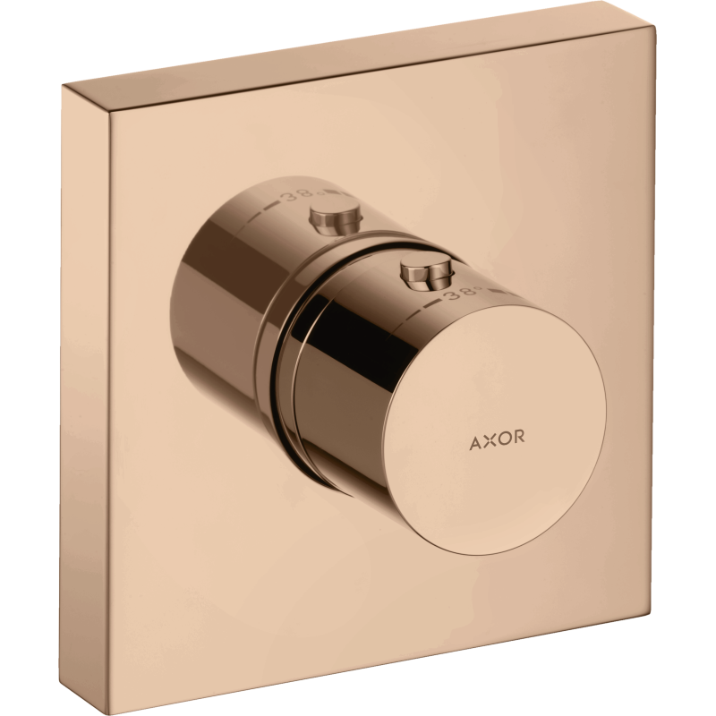 Bateria termostatyczna 120/120, kwadratowy, podtynkowa Czerwony Złoty Polerowany ShowerSolutions AXOR 10755300