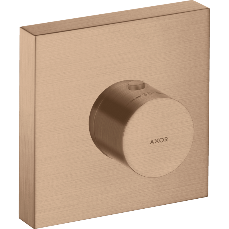 Bateria termostatyczna 120/120, kwadratowy, podtynkowa Czerwony Złoty Szczotkowany ShowerSolutions AXOR 10755310