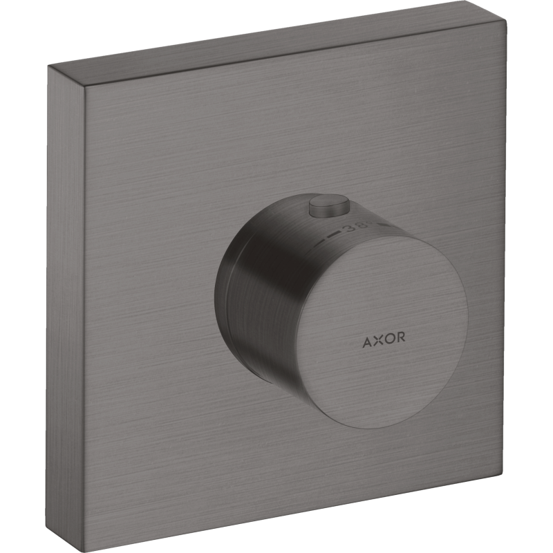 Bateria termostatyczna 120/120, kwadratowy, podtynkowa Czarny Chrom Szczotkowany ShowerSolutions AXOR 10755340