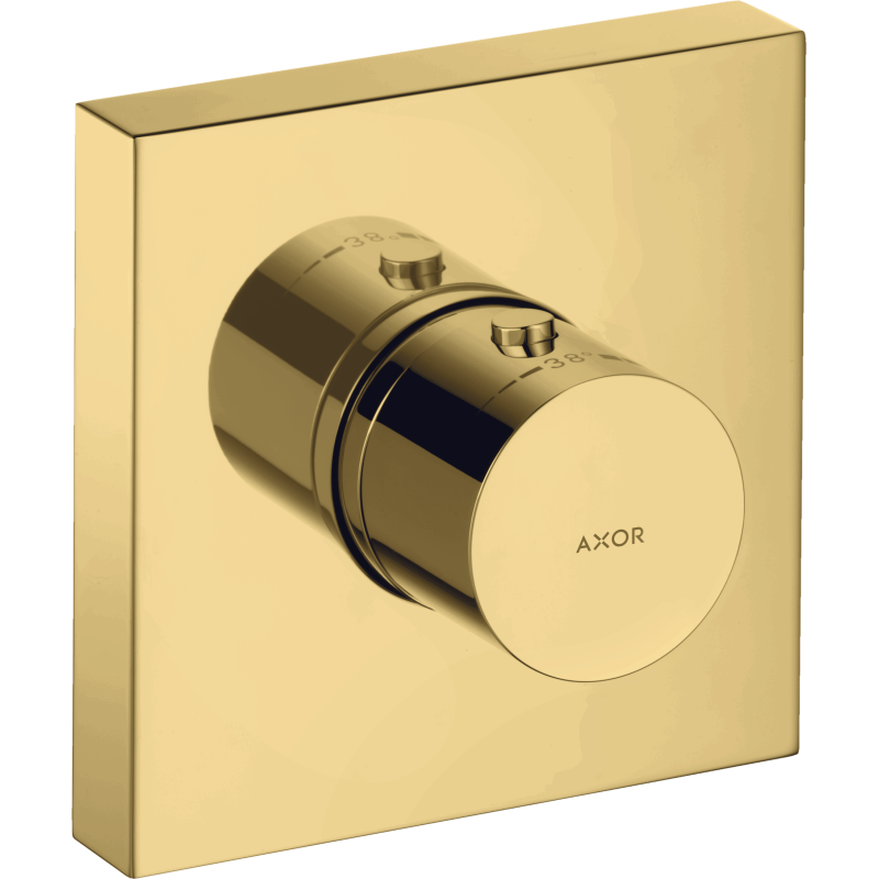 Bateria termostatyczna 120/120, kwadratowy, podtynkowa Złoty Optyczny Polerowany ShowerSolutions AXOR 10755990