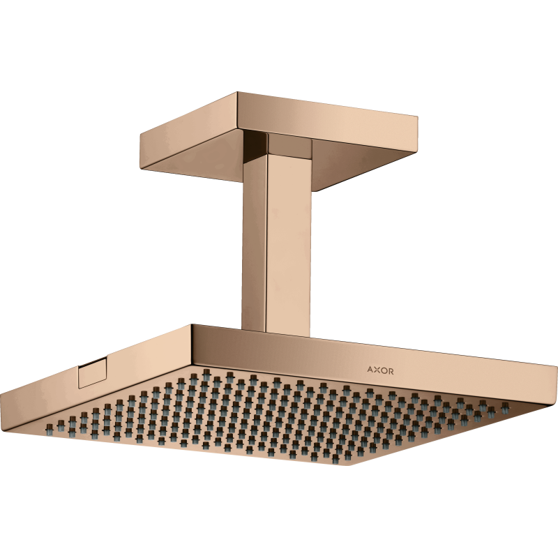 Głowica prysznicowa 240/240 1jet z przyłączem sufitowym Czerwony Złoty Polerowany ShowerSolutions AXOR 10929300