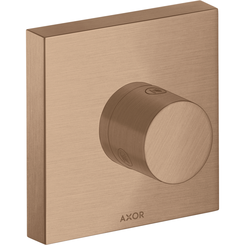 Zawór odcinająco-przełączający Trio/Quattro 120/120, podtynkowy Czerwony Złoty Szczotkowany ShowerSolutions AXOR 10932310