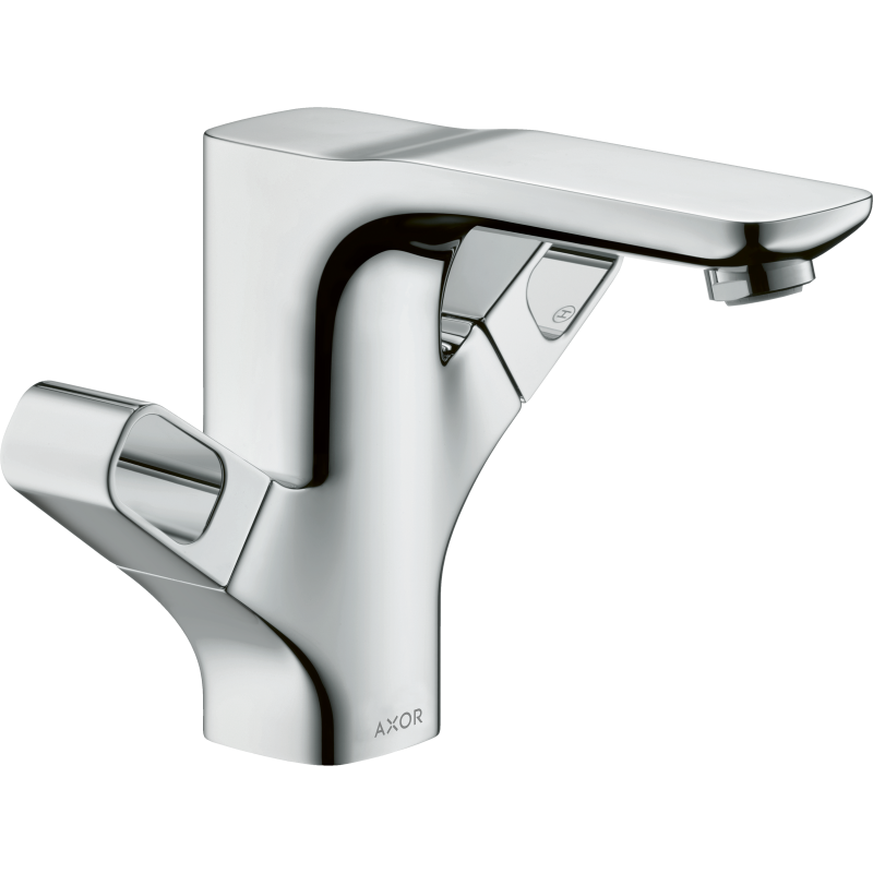 2-uchwytowa bateria umywalkowa 120 z kompletem odpływowym z cięgłem Mosiądz Szczotkowany Urquiola AXOR 11024950