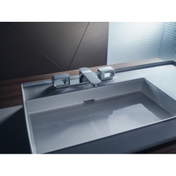 3-otworowa bateria umywalkowa 50 z płytką z kompletem odpływowym z cięgłem Chrom Urquiola AXOR 11040000