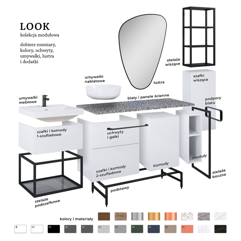 SZAFKA LOOK 100 2S WHITE ELITA 167085