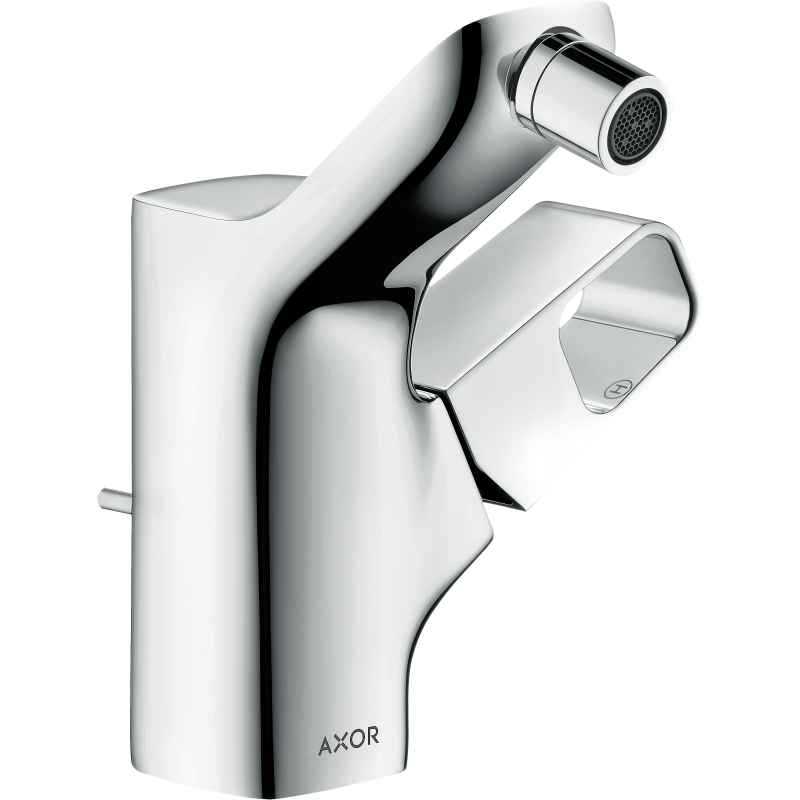 Jednouchwytowa bateria bidetowa z kompletem odpływowym z cięgłem Stal Szlachetna Optyczna Urquiola AXOR 11220800