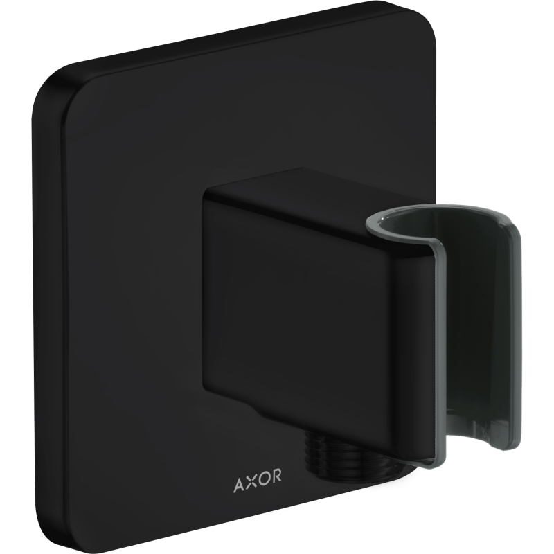 Przyłącze węża prysznicowego z uchwytem, softsquare Czarny Matowy ShowerSolutions AXOR 11626670