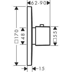 Bateria termostatyczna HighFlow, podtynkowa Złoty Optyczny Polerowany Urquiola AXOR 11731990