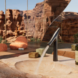 2-uchwytowa bateria umywalkowa 80 z niezamykanym kompletem odpływowym Stal Szlachetna Optyczna Starck Organic AXOR 12011800