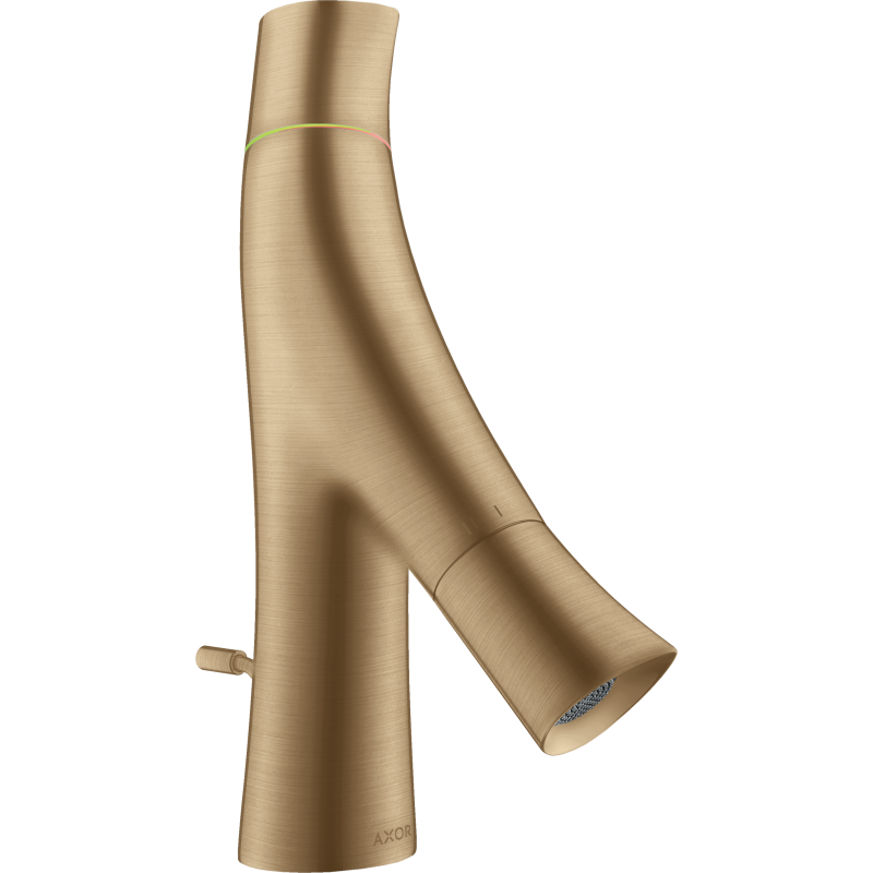 2-uchwytowa bateria umywalkowa 50 do małych umywalek z kpl odpływowym z cięgłem Brąz Szczotkowany Starck Organic AXOR 12014140