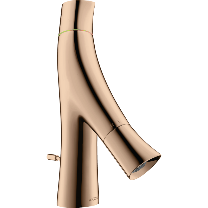 2-uchwyt. Bateria umyw. 50 do małych umywalek z kpl odpływowym z cięgłem Czerwony Złoty Polerowany Starck Organic AXOR 12014300