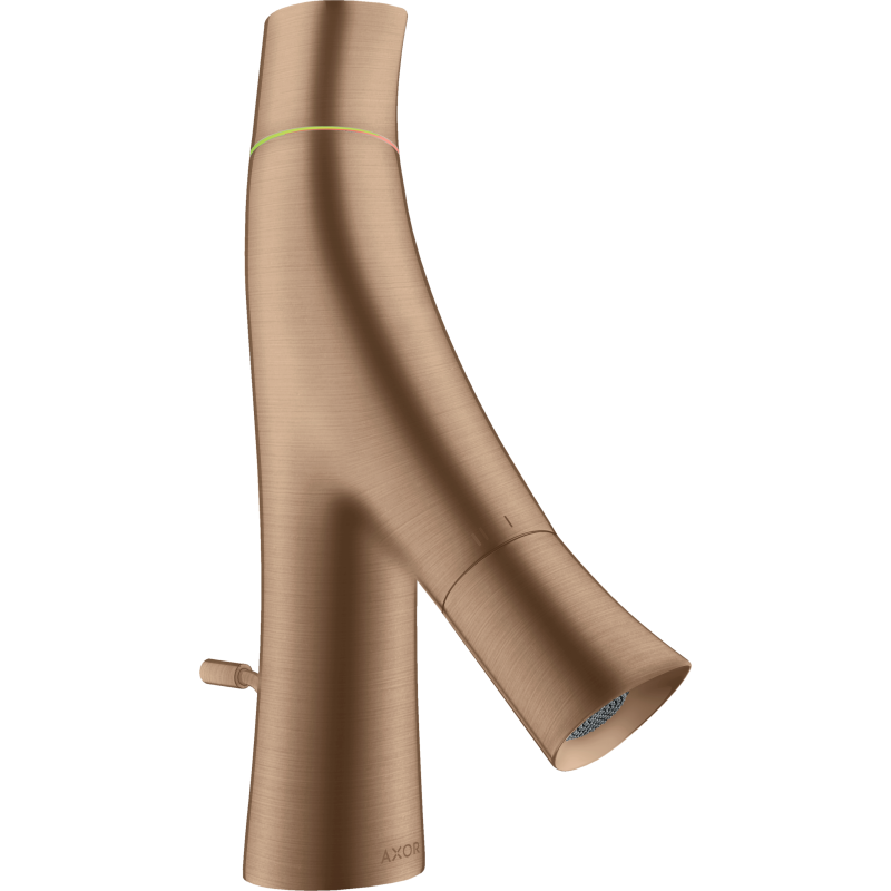 2-uchwyt. Bateria umyw. 50 do małych umywalek z kpl odpływowym z cięgłem Czerwony Złoty brushed Starck Organic AXOR 12014310