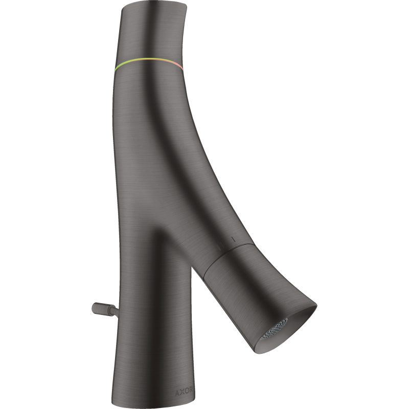 2-uchwyt. Bateria umyw. 50 do małych umywalek z kpl odpływowym z cięgłem Czarny Chrom Szczotkowany Starck Organic AXOR 12014340