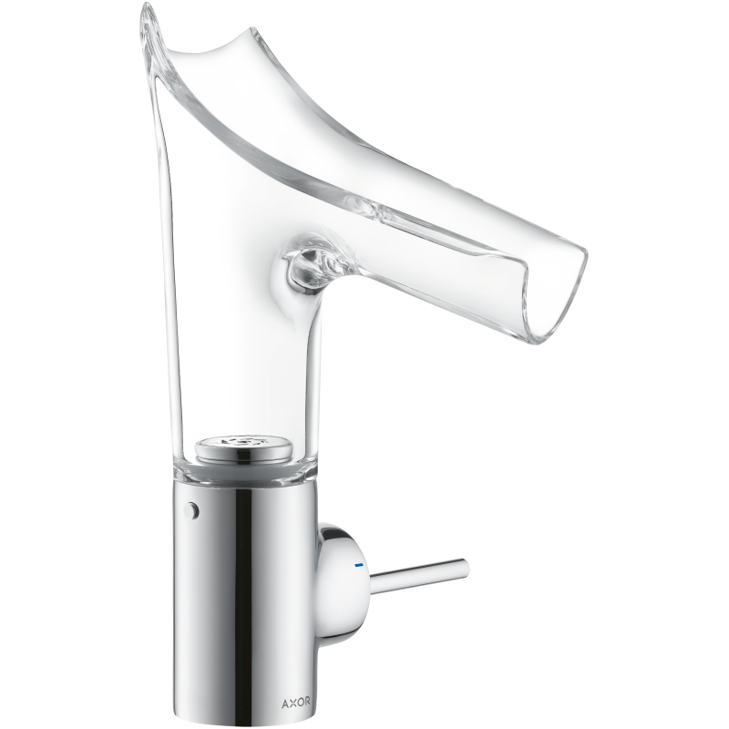 Jednouchwytowa bateria umywalkowa 140 ze szklaną wylewką i niezamykanym kompletem odpływowym Chrom Starck V AXOR 12112000