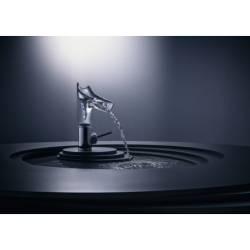 Jednouchwytowa bateria umywalkowa 140 ze szklaną wylewką i niezamykanym kompletem odpływowym Chrom Starck V AXOR 12112000