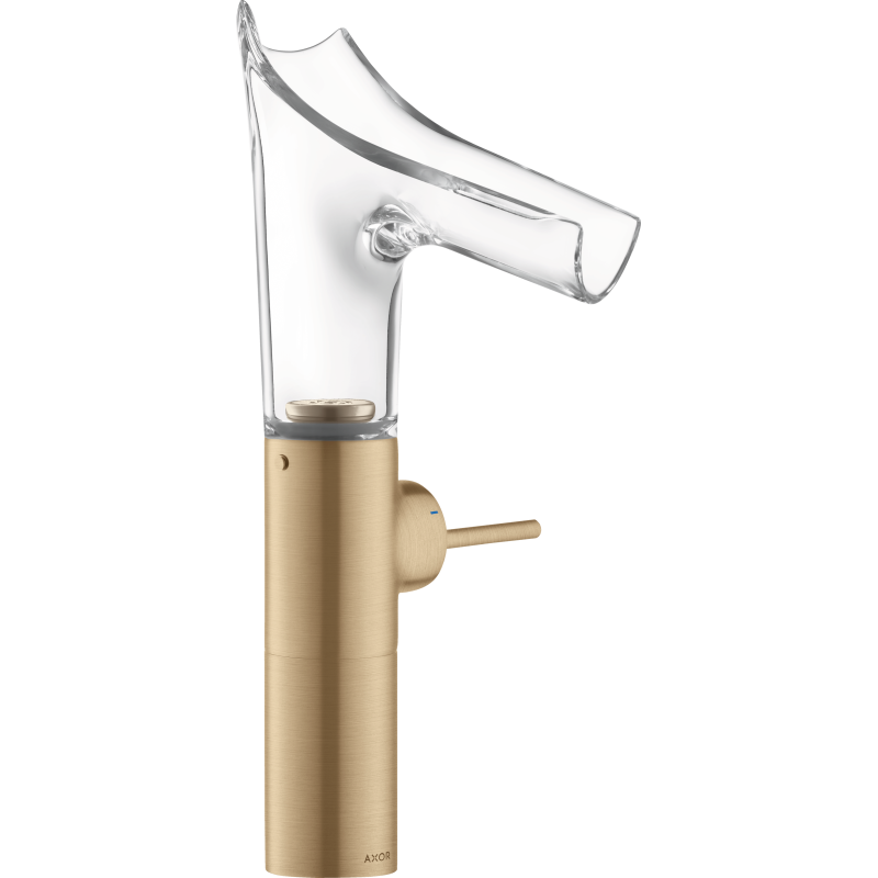 Bateria umyw. 220 do umyw nablat ze szklaną wylewką i niezamykanym kpl odpływowym Brąz Szczotkowany Starck V AXOR 12114140