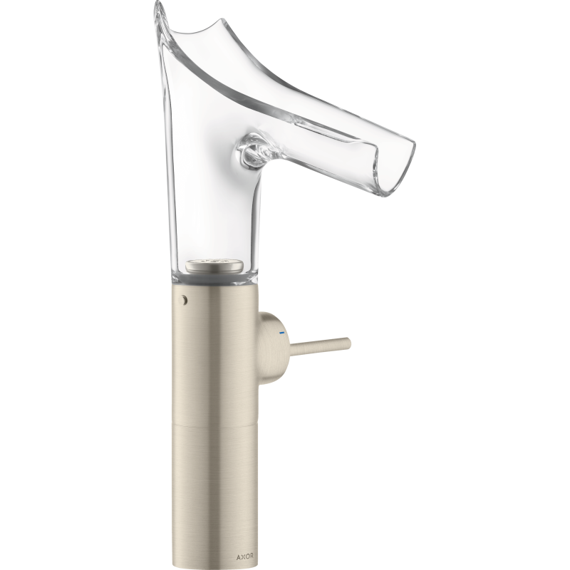 Bateria umyw. 220 do umyw nablat ze szklaną wylewką i niezamykanym kpl odpływowym Nikiel Szczotkowany Starck V AXOR 12114820