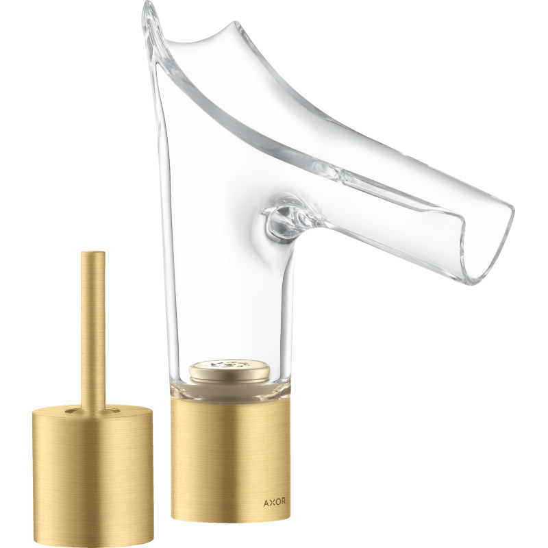 2-otworowa bateria umywalkowa 110 z niezamykanym kompletem odpływowym Złoty Optyczny Szczotkowany Starck V AXOR 12115250