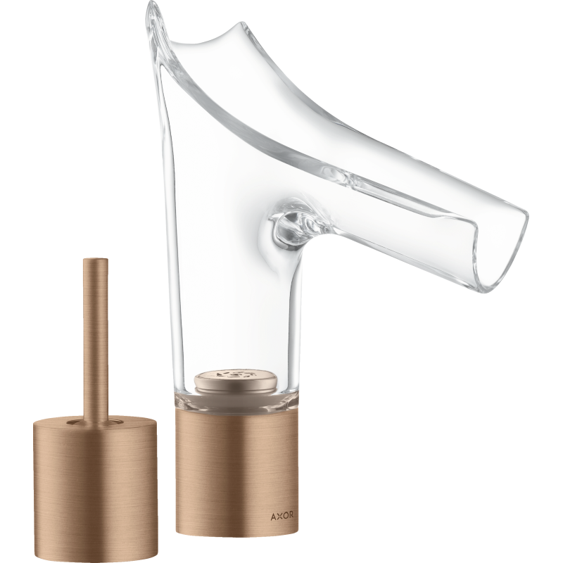 2-otworowa bateria umywalkowa 110 z niezamykanym kompletem odpływowym Czerwony Złoty Szczotkowany Starck V AXOR 12115310