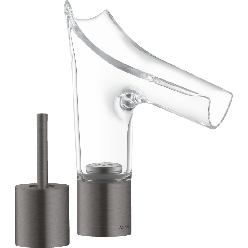 2-otworowa bateria umywalkowa 110 z niezamykanym kompletem odpływowym Czarny Chrom Szczotkowany Starck V AXOR 12115340